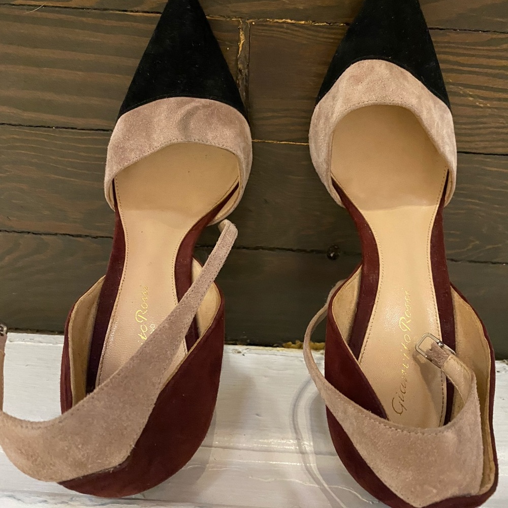 Color block heels